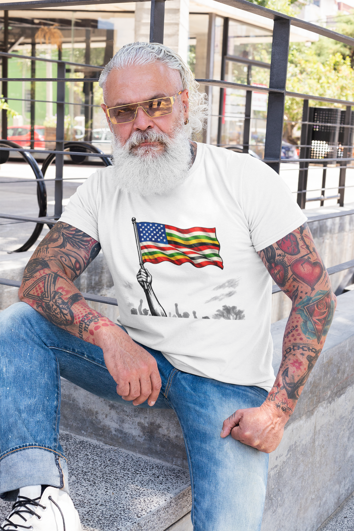 Multi‑Cultural Flag - Heavyweight Tee