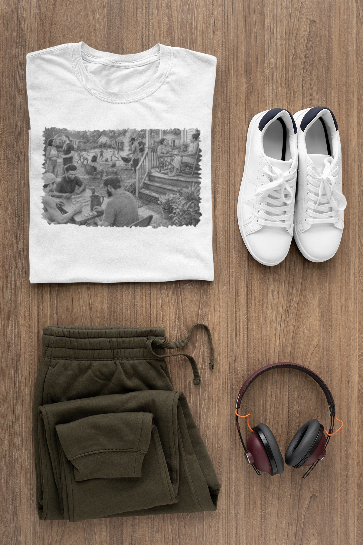 Backyard Cookout – (Greyscale edition)