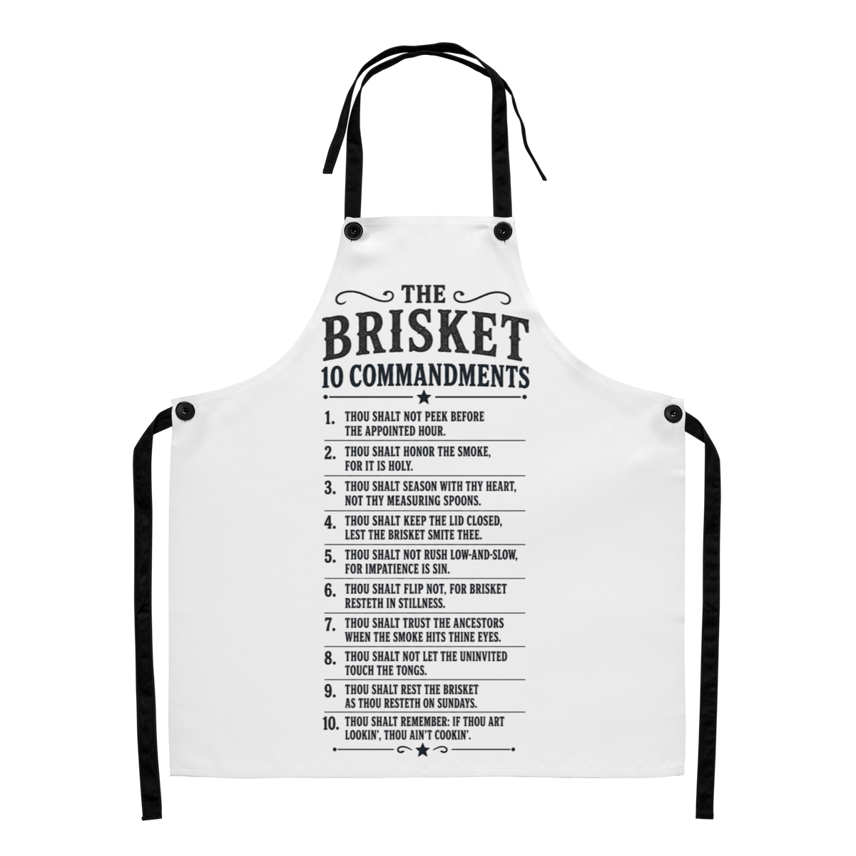 Brisket Ten Commandments - Apron