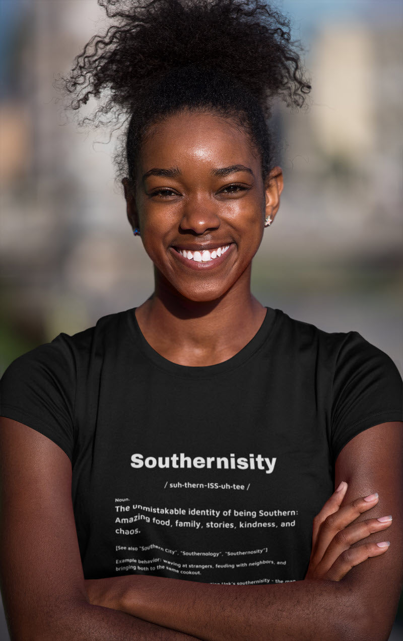 SOUTHERNISITY - BLACK TEE, WHITE TEXT