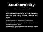 SOUTHERNISITY - BLACK TEE, WHITE TEXT